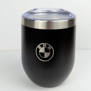 BMW Black and Silver Stainless Steel Travel Tumbler